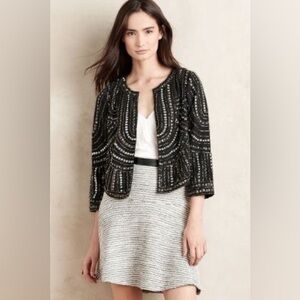 Velvet By Graham & Spencer Pique Bead Embellished Jacket